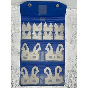 25Pcs 1/64-17/64" Stainless Steel Silver Fractional Radius‎ Gage Set with Holder